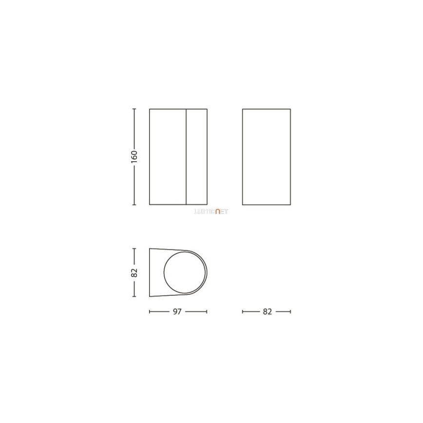 Philips 17102/86/16 - seinavalgustus õue MYGARDEN NIGHTINGALE 2xGU10/35W