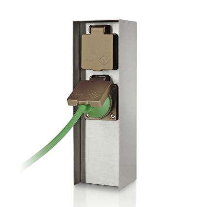 Philips 17108/47/16 - Väli pistikupesadega torn MYGARDEN ROCK 230V IP44 SCHUKO