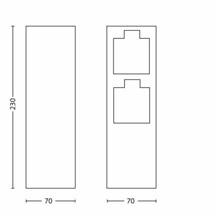 Philips 17108/47/16 - Väli pistikupesadega torn MYGARDEN ROCK 230V IP44 SCHUKO