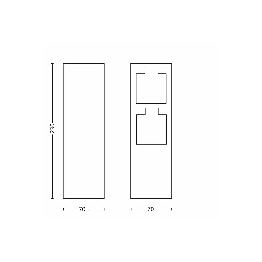 Philips 17108/47/16 - Väli pistikupesadega torn MYGARDEN ROCK 230V IP44 SCHUKO