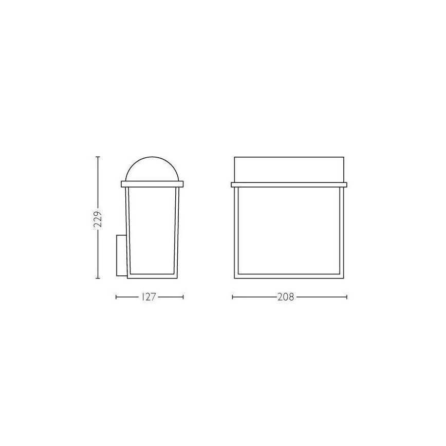 Philips - Väli seinavalgusti 2xE27/42W/230V IP44