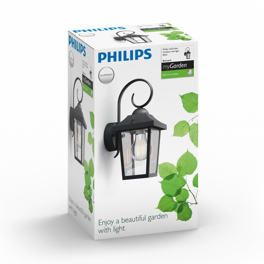 Philips 17236/30/PN - Välivalgusti MYGARDEN BUZZARD 1xE27/60W/230V IP44