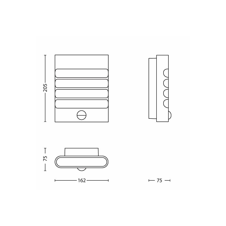 Philips – LED Välivalgusti anduriga 1×LED/3W IP44