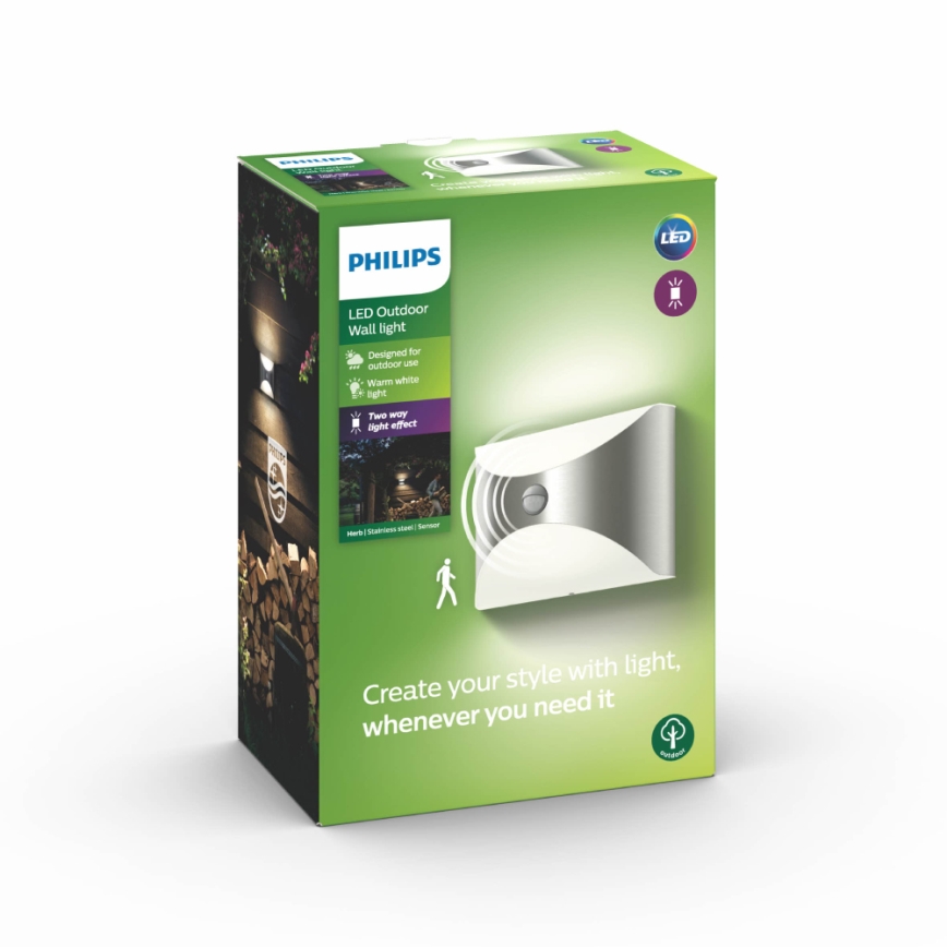 Philips - anduriga välisvalgusti LED/6W/230V IP44