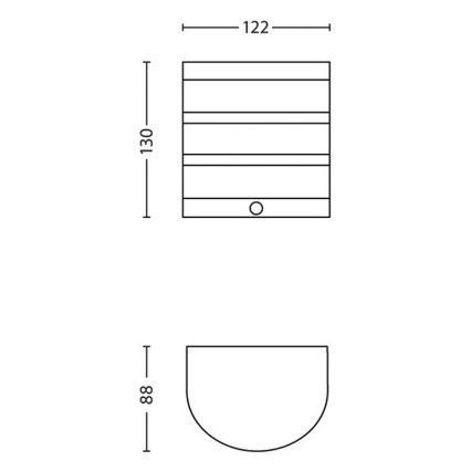 Philips - LED Väli seinavalgusti anduriga 1xLED/3W IP44