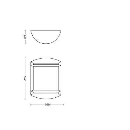 Philips - Väli seinavalgusti 1xLED/6W/230V IP44