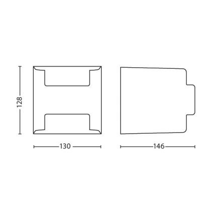 Philips - Väli seinavalgusti 2xLED/4,5W/230V IP44