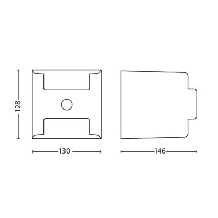 Philips - Välivalgusti anduriga 2xLED/4,5W/230V IP44