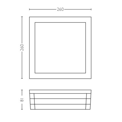 Philips 17350/93/PN – Välivalgusti MOONSHINE 2×E27/14W IP44