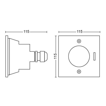 Philips - LED Väli sissesõiduteevalgusti LED/3W