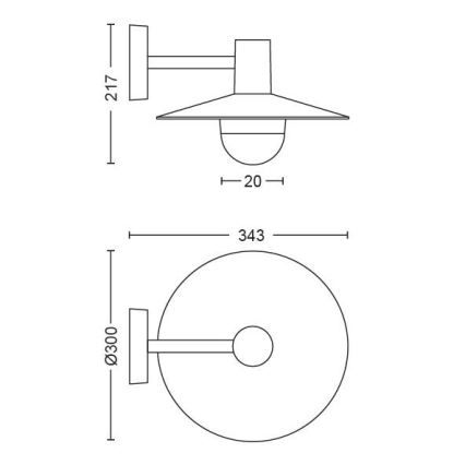 Philips - Välialgusti 1xE27/42W/230V IP44