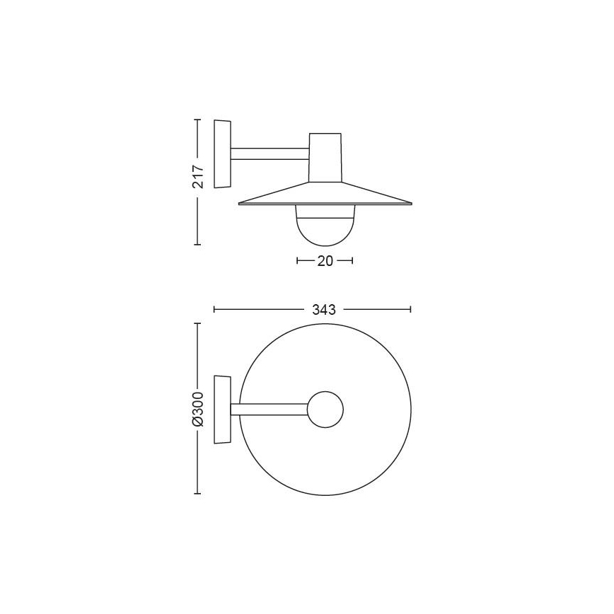 Philips - Välialgusti 1xE27/42W/230V IP44