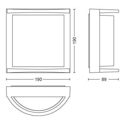 Philips - LED Väli seinavalgusti LED/12W IP44