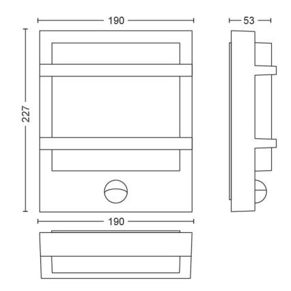 Philips - LED Väli seinavalgusti LED/12W IP44