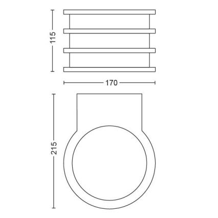 Philips - LED Väli seinavalgusti Hue LUCCA 1xE27/9,5W/230V IP44