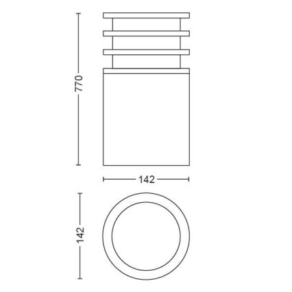 Philips - LED Hämardatav välilamp Hue LUCCA 1xE27/9,5W/230V IP44