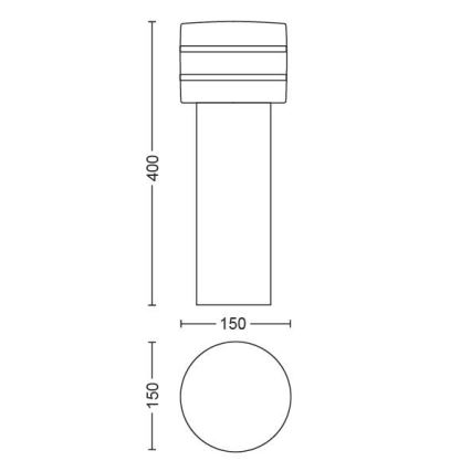 Philips - LED Hämardatav välivalgusti Hue TUAR 1xE27/9,5W/230V