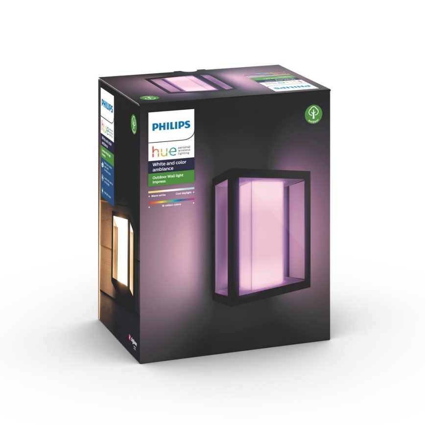 Philips - LED RGBW Väli hämardatav seinavalgusti Hue IMPRESS 2xLED/8W/230V IP44