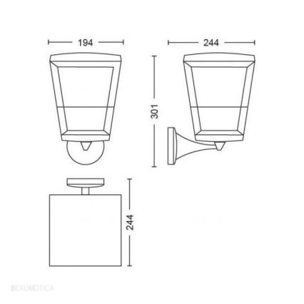 Philips - LED RGBW Väli hämardatav seinavalgusti Hue ECONIC LED/15W/230V IP44