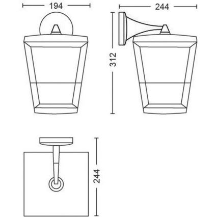 Philips - LED RGBW Hämardatav väli seinavalgusti Hue ECONIC LED/15W/230V 2000-6500K IP44