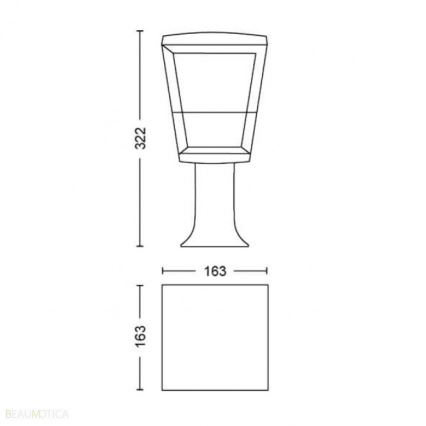 Philips - LED RGBW Hämardatav välilamp Hue ECONIC LED/15W/230V IP44