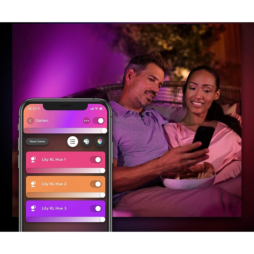 Philips - LED RGB Välivalgusti Hue LILY LED/15W/230V IP65