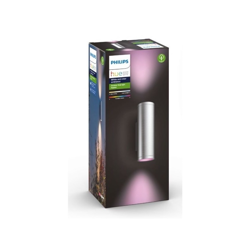 Philips - LED RGBW Väli hämardatav seinavalgusti Hue APPEAR 2xLED/8W/230V IP44