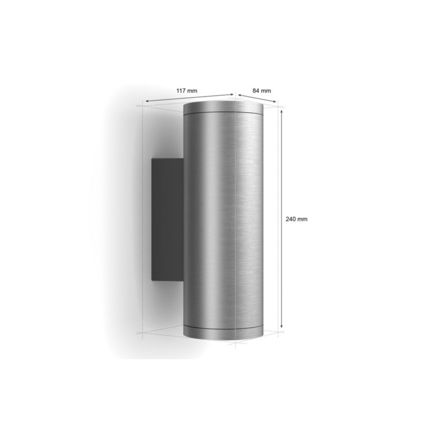 Philips - LED RGBW Väli hämardatav seinavalgusti Hue APPEAR 2xLED/8W/230V IP44