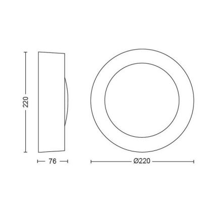 LED RGBW Hämardatav väli seinavalgusti Hue DAYLO LED/15W/230V 2000-6500K IP44