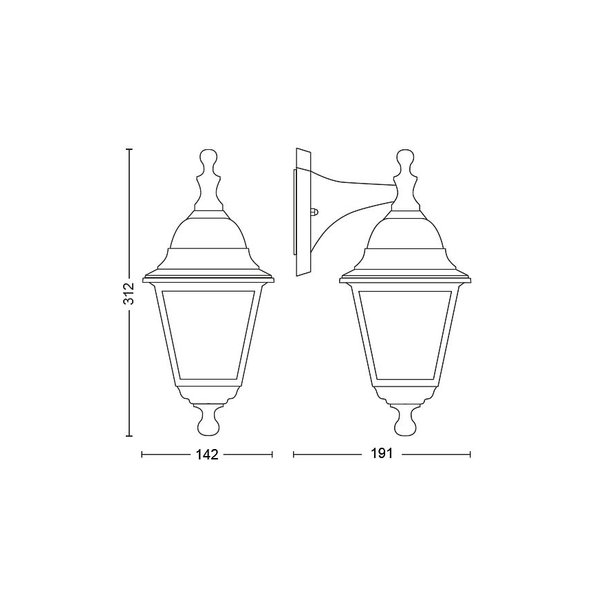 Philips - Väli seinavalgusti 1xE27/60W/230V IP44
