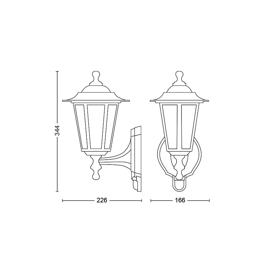 Philips - Väli seinavalgusti anduriga 1xE27/60W/230V IP44