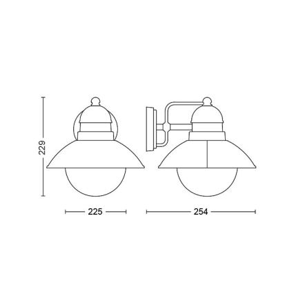 Philips - Väli seinavalgusti 1xE27/60W/230V IP44