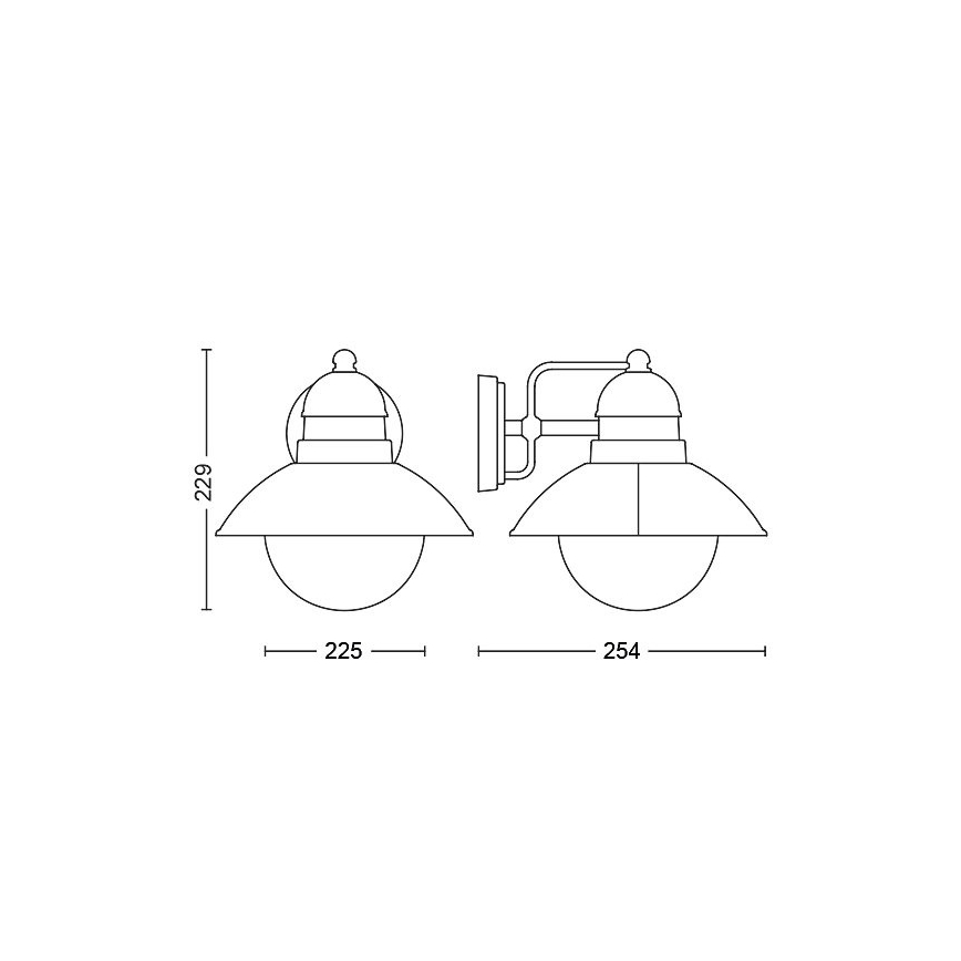 Philips - Väli seinavalgusti 1xE27/60W/230V IP44