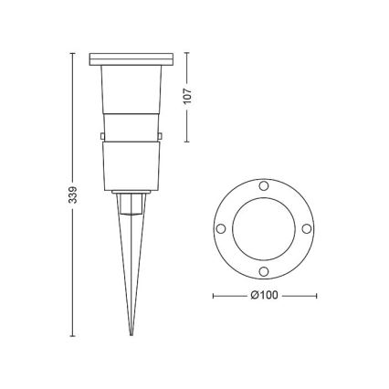 Philips - LED Välivalgusti 1xGU10/5W/230V IP44