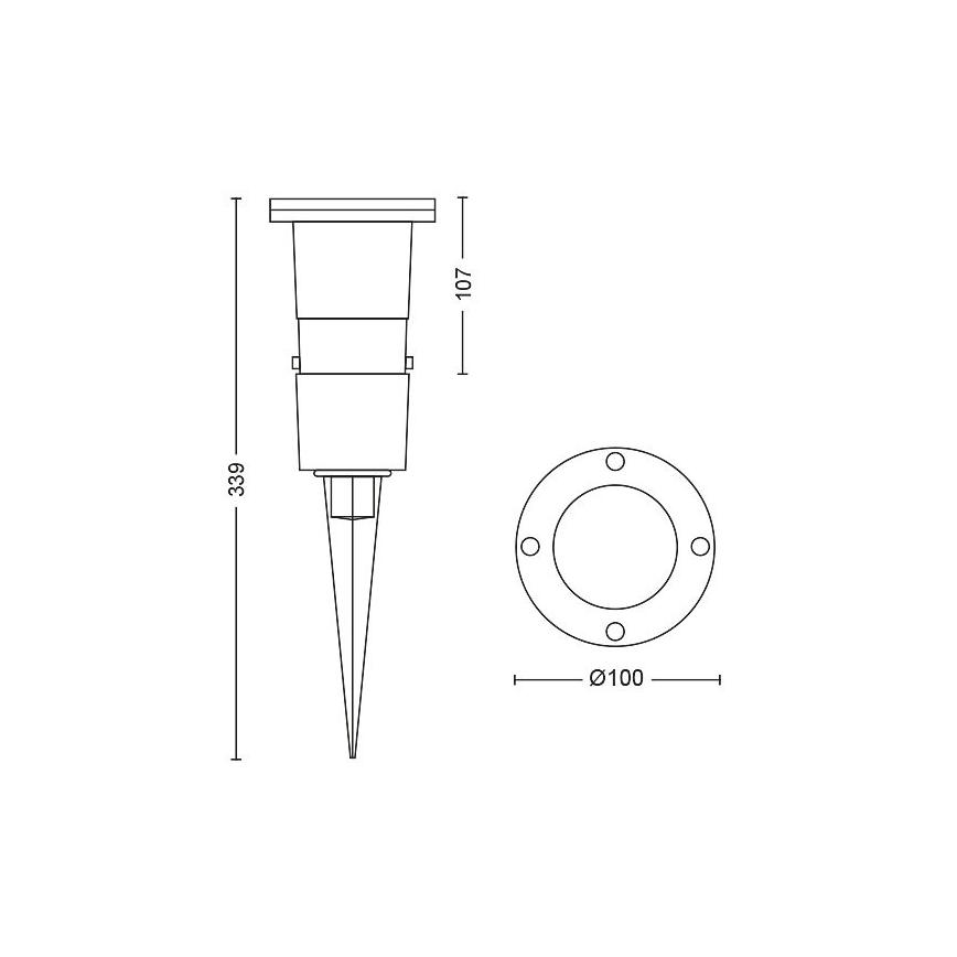 Philips - LED Välivalgusti 1xGU10/5W/230V IP44