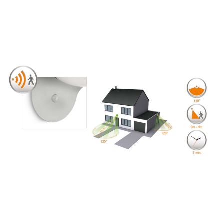 Philips 17808/87/16 - LED Päikesepaneeliga valgusti koos liikumis- ja hämaraanduriga MYGARDEN DUSK 1xLED/1W/3,7V 2200 mAh IP44