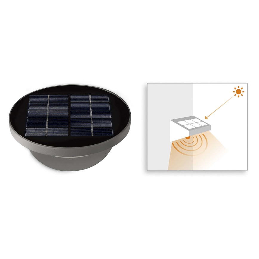 Philips 17808/87/16 - LED Päikesepaneeliga valgusti anduriga MYGARDEN DUSK 1xLED/1W/3,7V 2200 mAh IP44