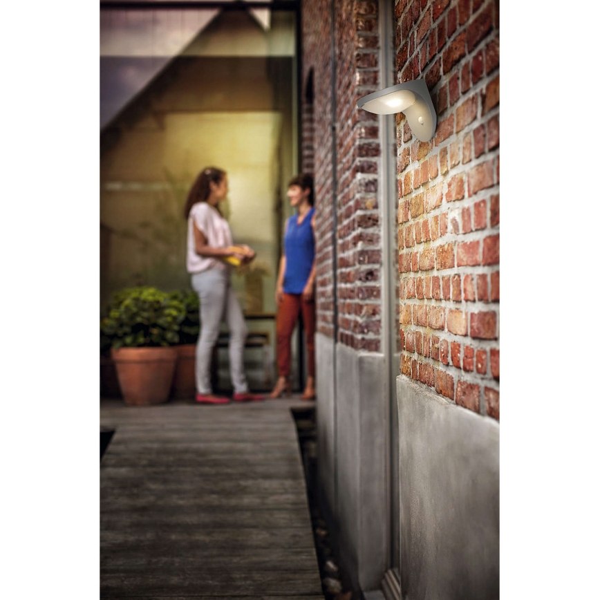 Philips 17808/87/16 - LED Päikesepaneeliga valgusti anduriga MYGARDEN DUSK 1xLED/1W/3,7V 2200 mAh IP44