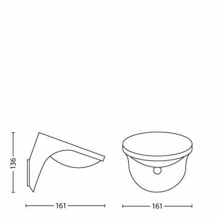 Philips 17808/87/16 - LED Päikesepaneeliga valgusti anduriga MYGARDEN DUSK 1xLED/1W/3,7V 2200 mAh IP44
