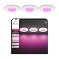 Philips - 3-osaline komplekt LED RGBW hämardatavad vannitoa süvistatavad laevalgustid Hue SLIM LED/8,3W/230V 1000-20000K valge P44