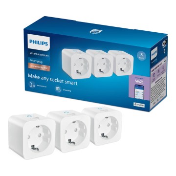 Philips - 3-osaline komplekt: nutipistikud SCHUKO 2300 W, Wi-Fi