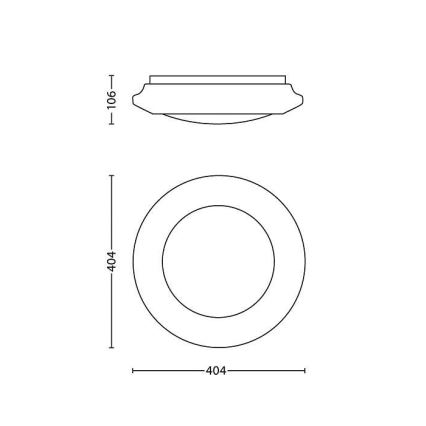 Philips - LED Laevalgusti LED/22W/230V 2700K