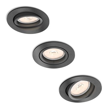 Philips - 3x Süvisvalgusti 1xGU10/5,5W/230V