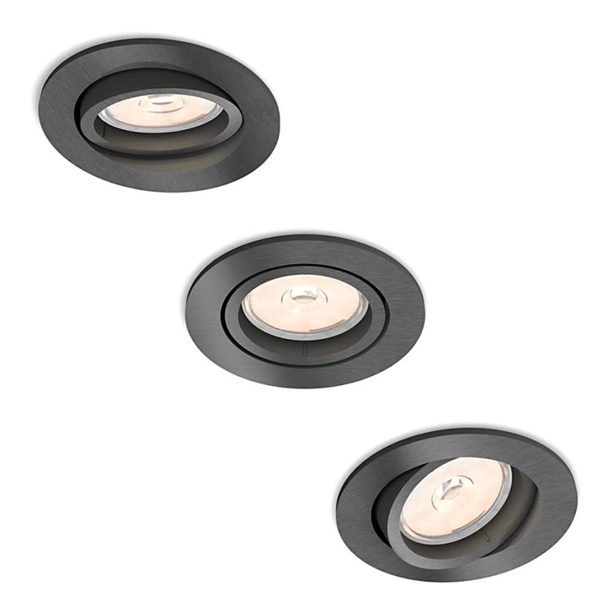 Philips - 3x Süvisvalgusti 1xGU10/5,5W/230V