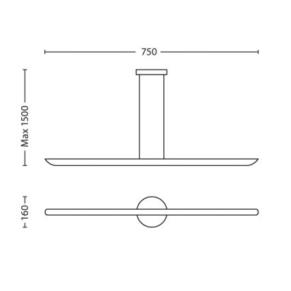 Philips 40747/48/16 - LED Hämardatav lühter MYLIVING SELV 2xLED/7,5W/230V