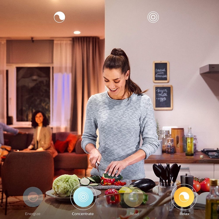 Philips - Hue WELLNESS hämardatav LED-lamp 1xE27/8,5W/230V + kaugjuhtimispult