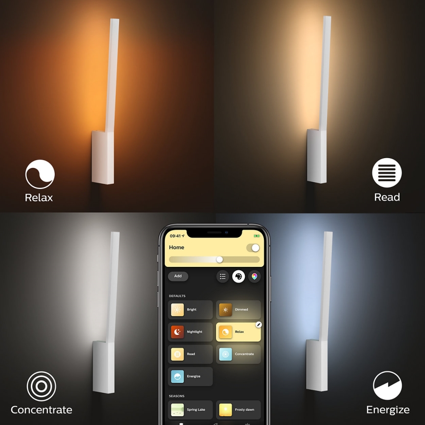 Philips - LED RGBW Hämardatav seinavalgusti Hue LIANE White And Color Ambiance 1xLED/12W/230V