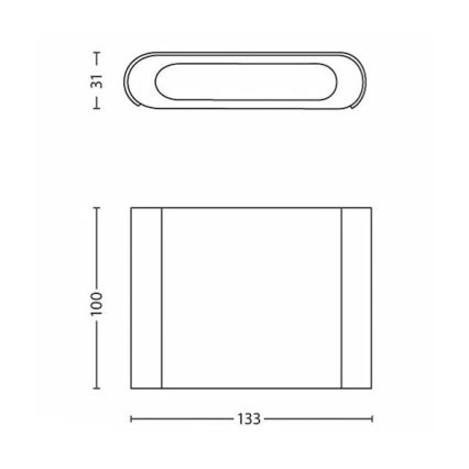 Philips - LED Seinavalgusti 2x LED/2.5W/230V valge