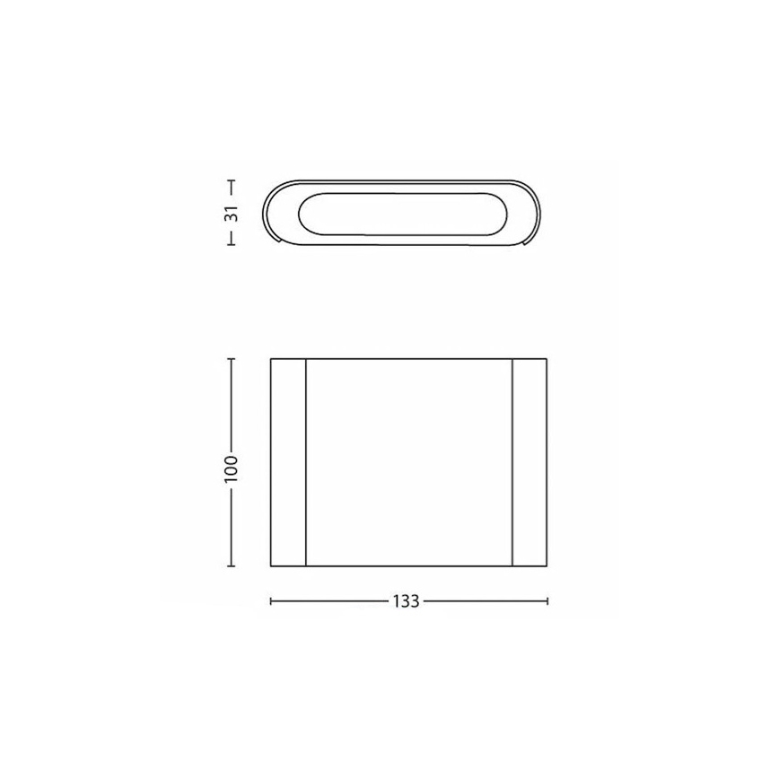 Philips - LED Seinavalgusti 2x LED/2.5W/230V valge