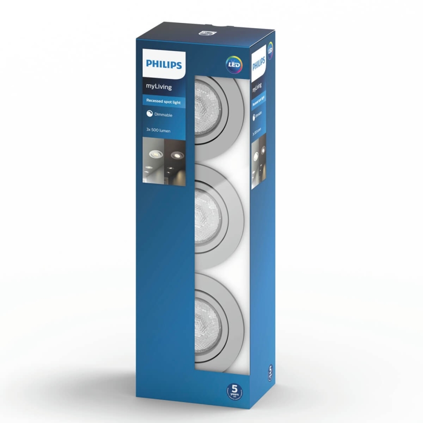 Philips 50113/87/P0 - Komplekt 3 x LED Hämardatav valgusti CASEMENT LED/4.5W/230V